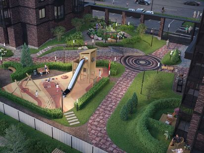 Территория ЖК закрыта от посторонних. ЖК «Сэтл ЛОФТ»|Новострой-СПб