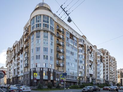 Общий вид ЖК. Фотосъемка от 5.08.2022. ЖК «Классика. Дом для души»|Новострой-СПб