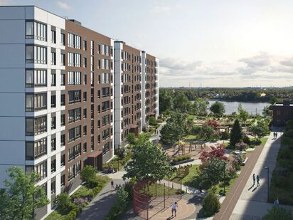 На территории комплекса будут размещены 5 восьмиэтажных корпусов. ЖК «Ермак»|Новострой-СПб