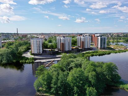 Общий вид на комплекс. ЖК «Малая Финляндия»|Новострой-СПб