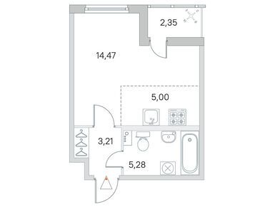 Студия 27.96 кв.м, ЖК «Ясно.Янино», 5 317 992 руб.