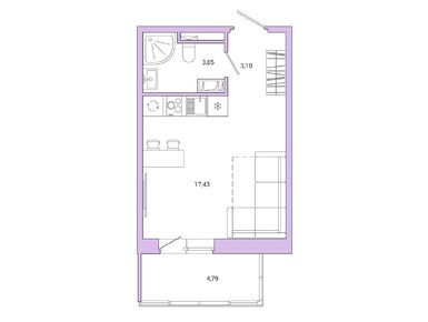 Студия 25.10 кв.м, ЖК Jaanila Drive (Янила Драйв), 6 977 800 руб.