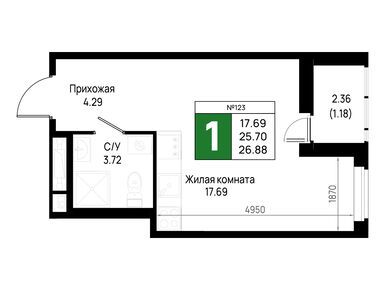 Планировки однокомнатные в ЖК «Имена»