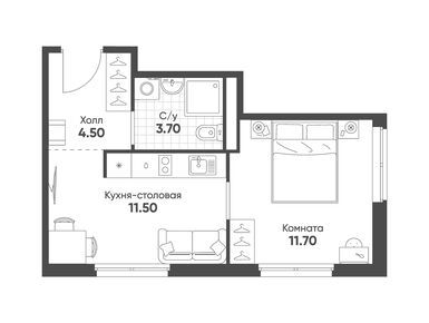 1-комнатные 31.40 кв.м, Avenue Apart Pulkovo, 9 543 514 руб.