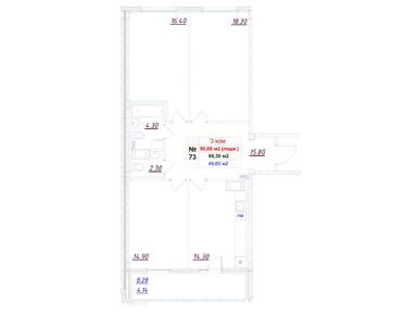 Планировки трехкомнатные в Клубный дом «Феникс»