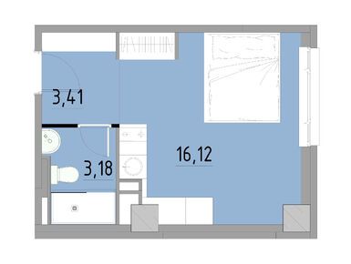 Студия 22.71 кв.м, Апарт-отель Cosmos Smart Yuzhny (Космос ВСМ), 5 520 211 руб.