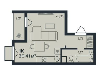 Студия 30.41 кв.м, ЖК «Эдельвейс.Янино», 4 542 275 руб.