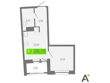 Планировки однокомнатные в ЖК Аквилон RIVA (РИВА)