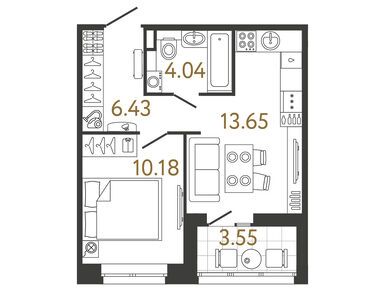 Планировки однокомнатные в ЖК Ultra City 3.0 (Ультра Сити 3.0)