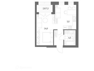 1-комнатная 38.90 кв.м, ЖК «Наука», 12 837 000 руб.