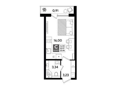 Студия 23.48 кв.м, ЖК «Догма Юкки», 4 430 676 руб.