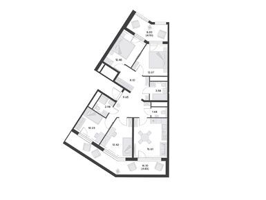 Планировки четырехкомнатные в ЖК GloraX Заневский (Глоракс Заневский)