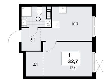 Планировки однокомнатные в ЖК «А101 Всеволожск»