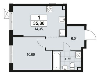 Планировки однокомнатные в ЖК «А101 Лаголово»