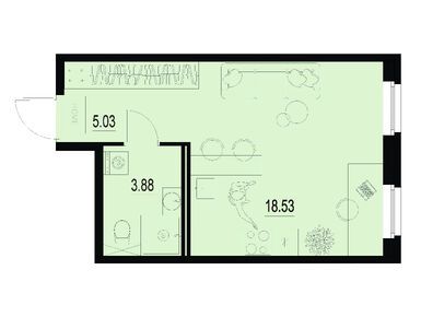 Студия 27.44 кв.м, ЖК iD Murino lll (Айди Мурино 3), 3 978 800 руб.