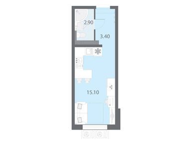 Студия 21.40 кв.м, ЖК «Зеркальный ручей», 4 972 932 руб.