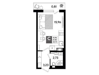 Студия 22.73 кв.м, ЖК «Догма Юкки», 4 285 287 руб.