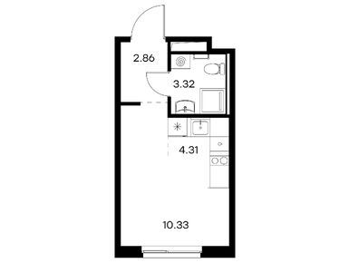 Студия 20.82 кв.м, ЖК GloraX Новоселье (Глоракс Новоселье), 4 429 999 руб.