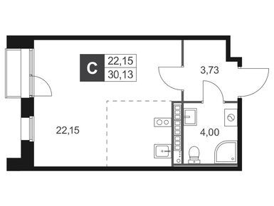 Планировки студии в ЖК «Слобода»