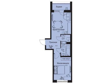 2-комнатная 37.03 кв.м, ЖК iD Kudrovo II (Айди Кудрово 2), 6 480 250 руб.
