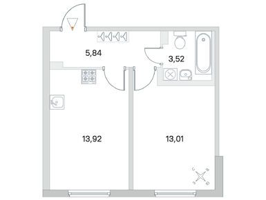 1-комнатная 36.29 кв.м, мкр. «Новое Сертолово», 6 354 379 руб.