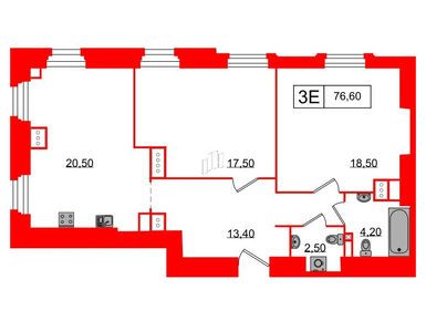 Планировки 2-к. апартаменты в ЖК «Северная корона»