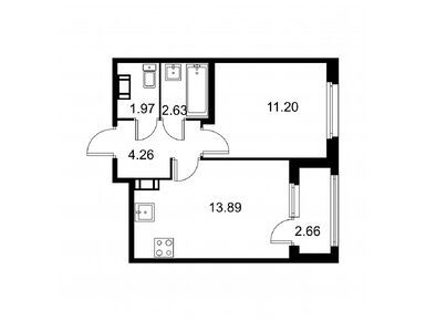 Планировки однокомнатные в ЖК «Квартал Заречье»