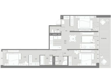 3-комнатная 92.32 кв.м, ЖК AVANT (Авант), 50 802 988 руб.