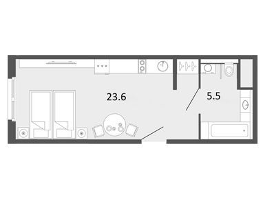 Студия 29.10 кв.м, ARTSTUDIO Moskovsky, 8 400 000 руб.