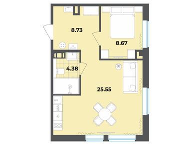 Планировки 1-к. апартаменты в «Лиговский 127»