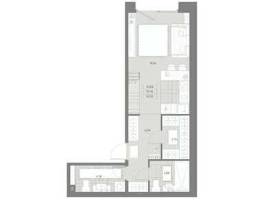 1-комнатная 52.14 кв.м, ЖК «Альпен», 26 070 000 руб.