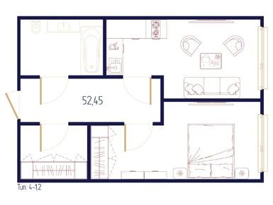 Планировки 1-к. апартаменты в Valo (Вало)