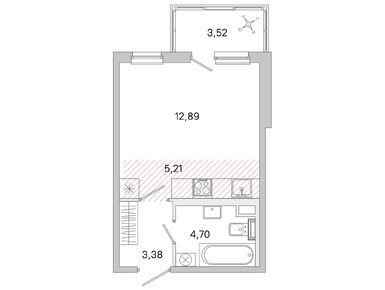 Студия 26.18 кв.м, ЖК «Югтаун», 6 411 482 руб.