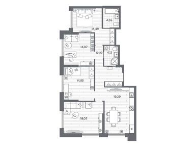 Планировки четырехкомнатные в ЖК «Галерная гавань»