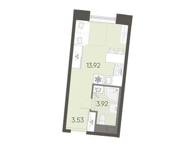 Студия 21.37 кв.м, ЖК «Бульвар Грина», 8 347 122 руб.