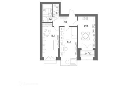 2-комнатная 72.00 кв.м, ЖК «Наука», 21 512 000 руб.