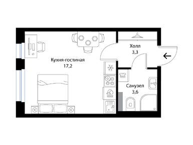 Планировки студии в ЖК «Экография»