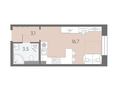 Студия 23.30 кв.м, ЖК «Большая Охта», 8 182 960 руб.