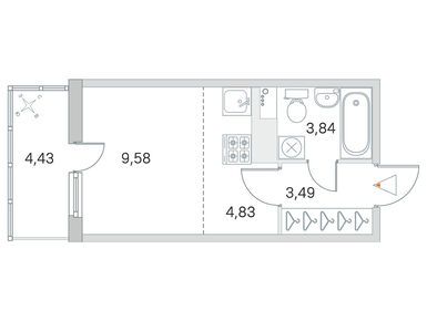 Планировки студии в ЖК «Ясно.Янино»