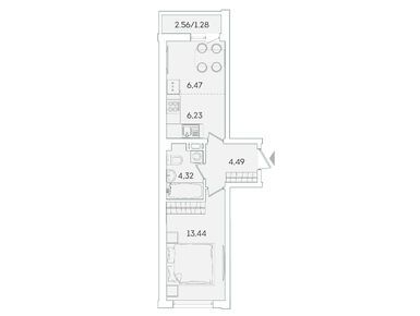 1-комнатная 35.00 кв.м, ЖК  Lampo (Лампо), 5 580 000 руб.