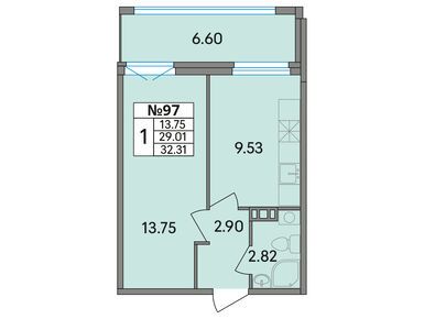Планировки однокомнатные в ЖК «Рождественский квартал»