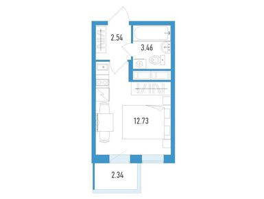 Планировки студии в ЖК AEROCITY CLUB (Аэросити Клаб)