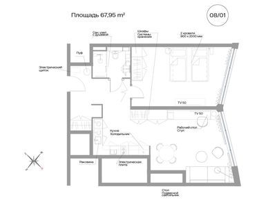 Студия 33.30 кв.м, Апарт-отель Well Московский, 13 351 550 руб.