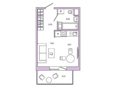 Студия 26.80 кв.м, ЖК Jaanila Drive (Янила Драйв), 6 048 760 руб.