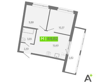 Планировки трехкомнатные в ЖК Аквилон RIVA (РИВА)