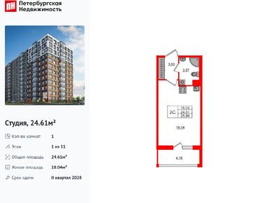 Планировки студии в ЖК «Астра Континенталь»