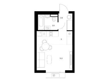 Планировки студии в Витебский парк