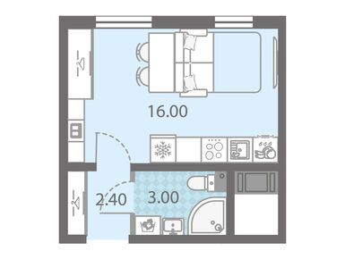 Планировки студии в ЖК «Ржевский парк»