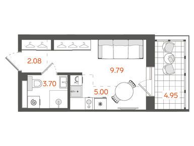 Планировки студии в ЖК «STAVNI Обводный» («Ставни Обводный»)