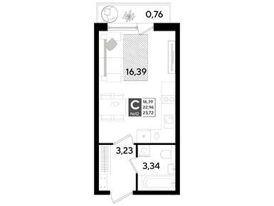 Студия 23.72 кв.м, ЖК «DOGMA ЮККИ», 5 576 572 руб.